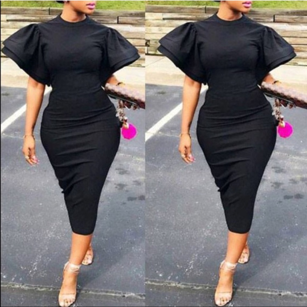 Navy blue dress. Exact same dress